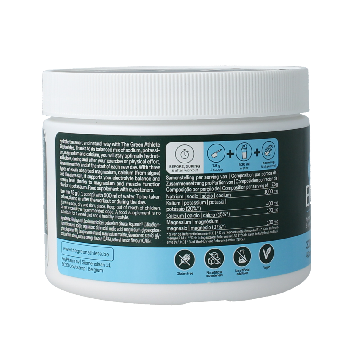The Green Athlete Electrolytes orange lemon 320.00 Gram