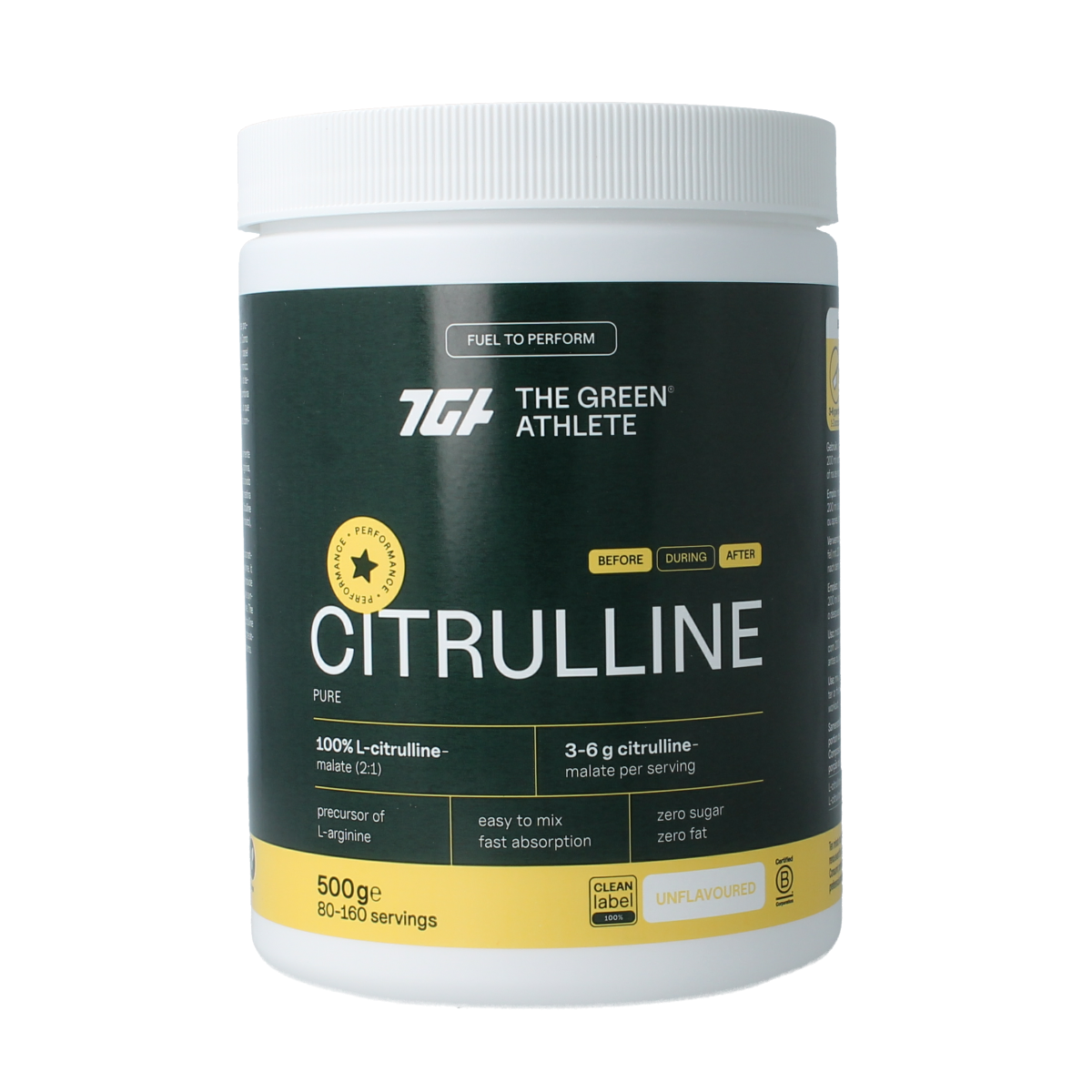 The Green Athlete L-Citrulline malate 500.00 Gram