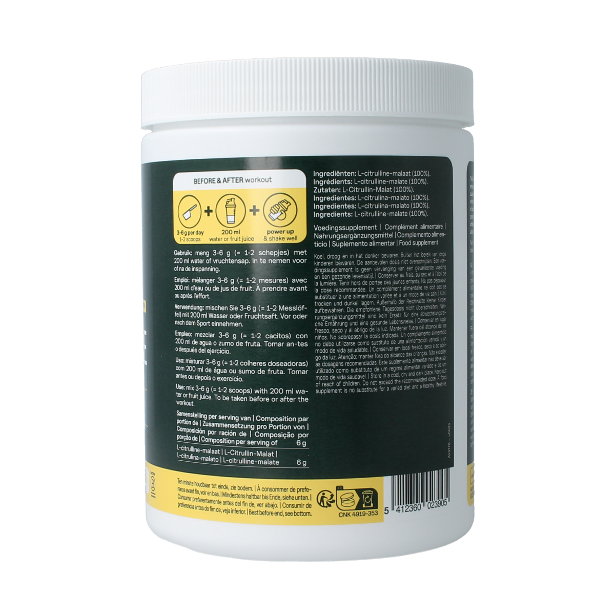 The Green Athlete L-Citrulline malate 500.00 Gram