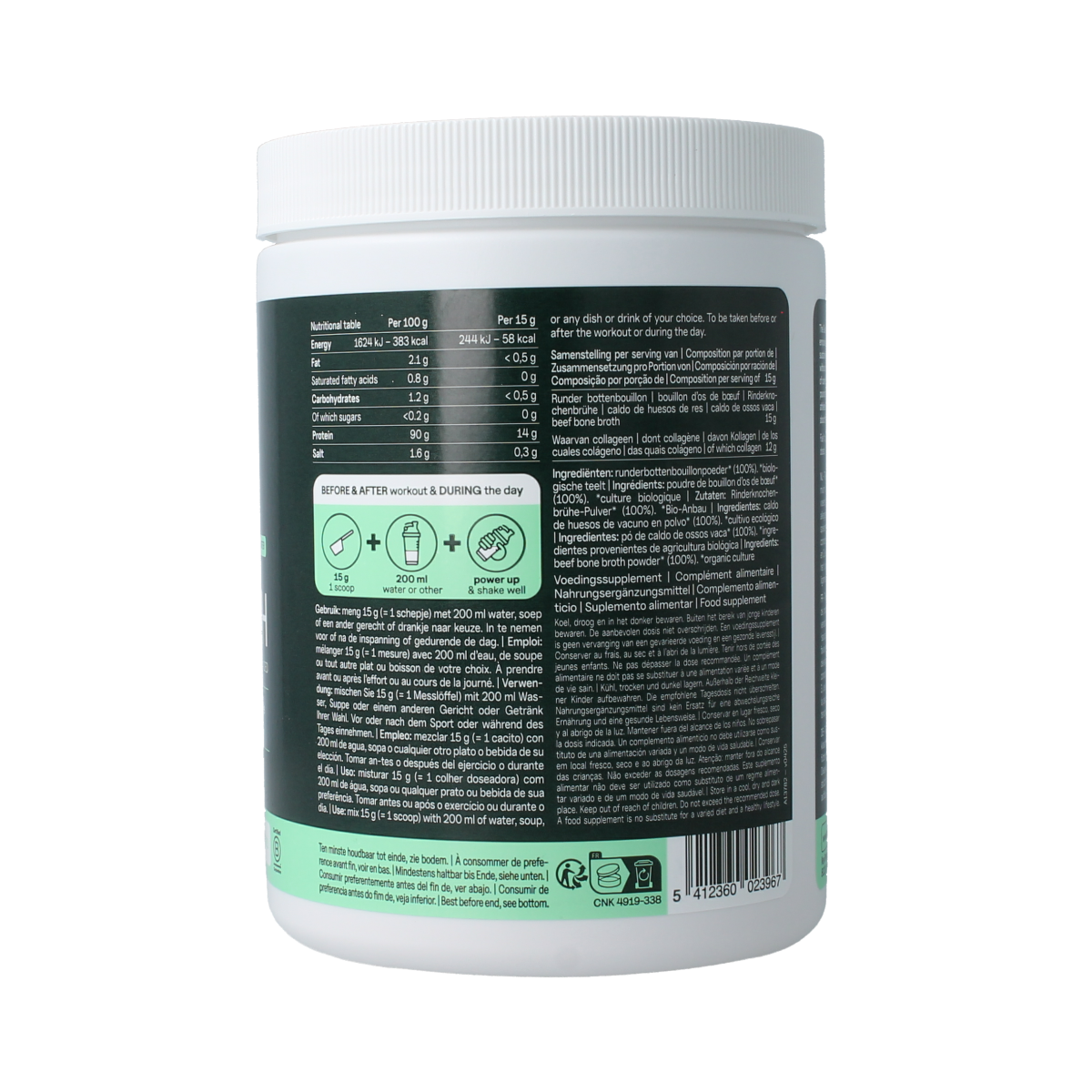 The Green Athlete Beef bone broth bio 225.00 Gram