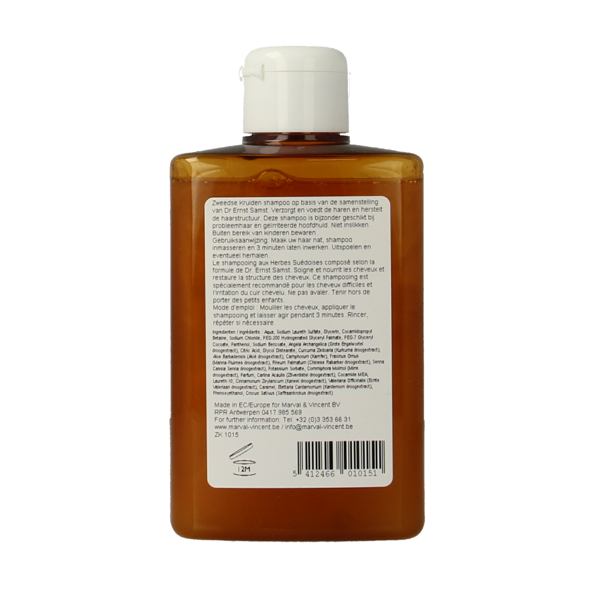 Marval&Vincent Shampoo zweedse kruiden 200.00 Milliliter