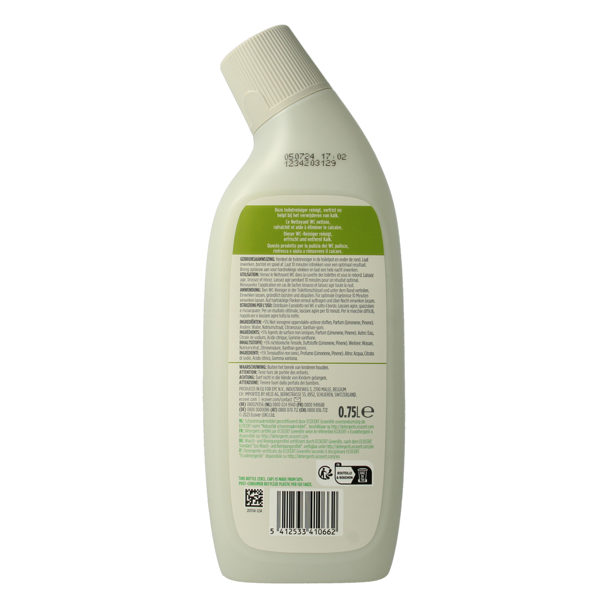 Ecover WC reiniger dennenfris 750.00 Milliliter