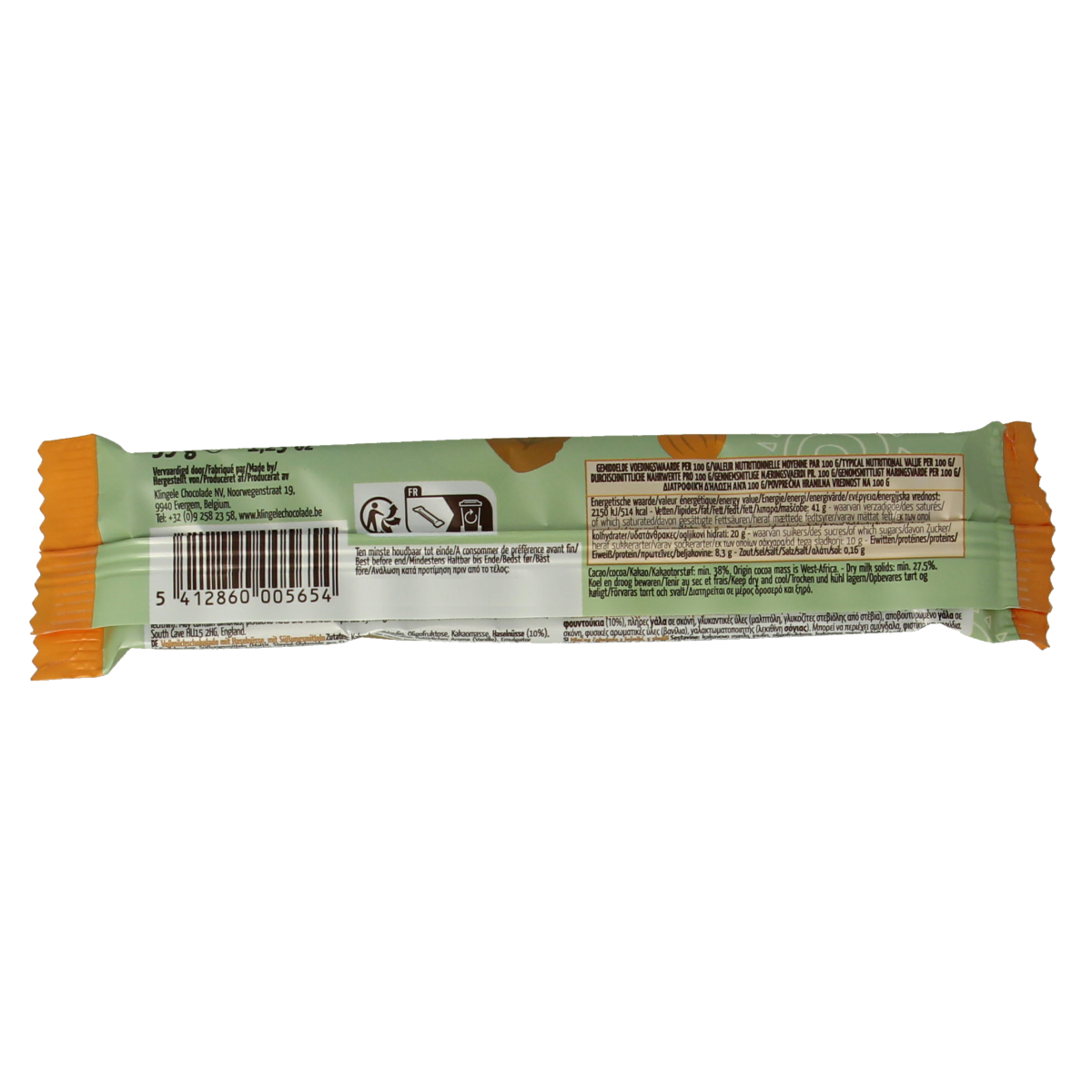 Balance Choco stevia reep melk hazelnoot 35.00 Gram
