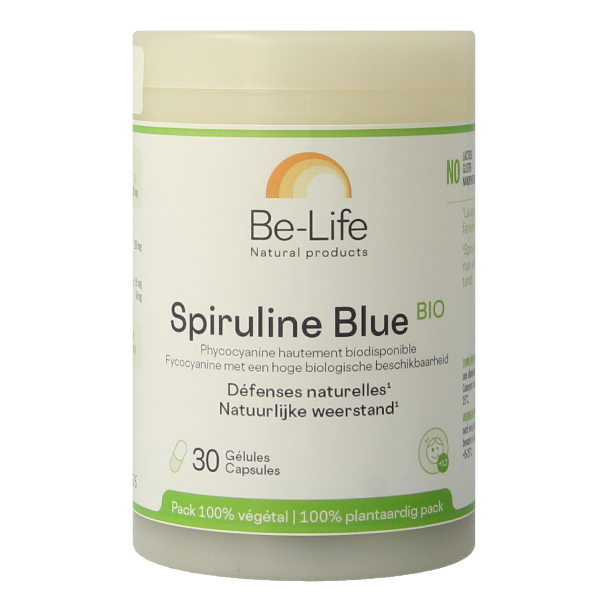 Be-Life Blauwe spirulina bio 30.00 Capsules