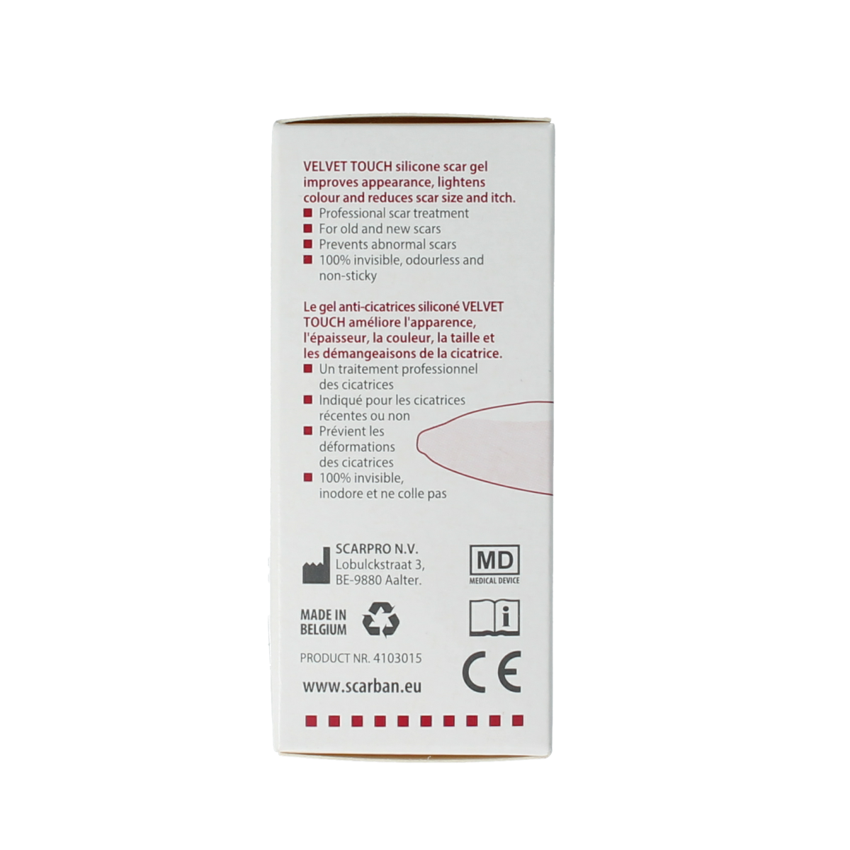 Scarban Velvet touch siliconen gel 15.00 Milliliter