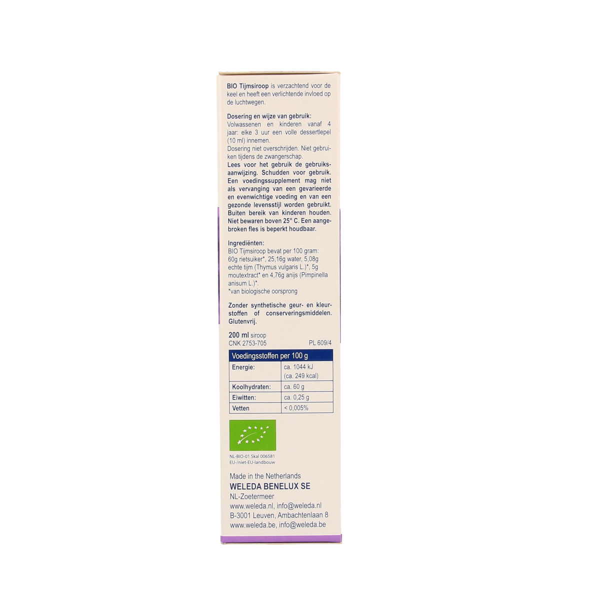 Weleda Tijmsiroop bio 200.00 Milliliter