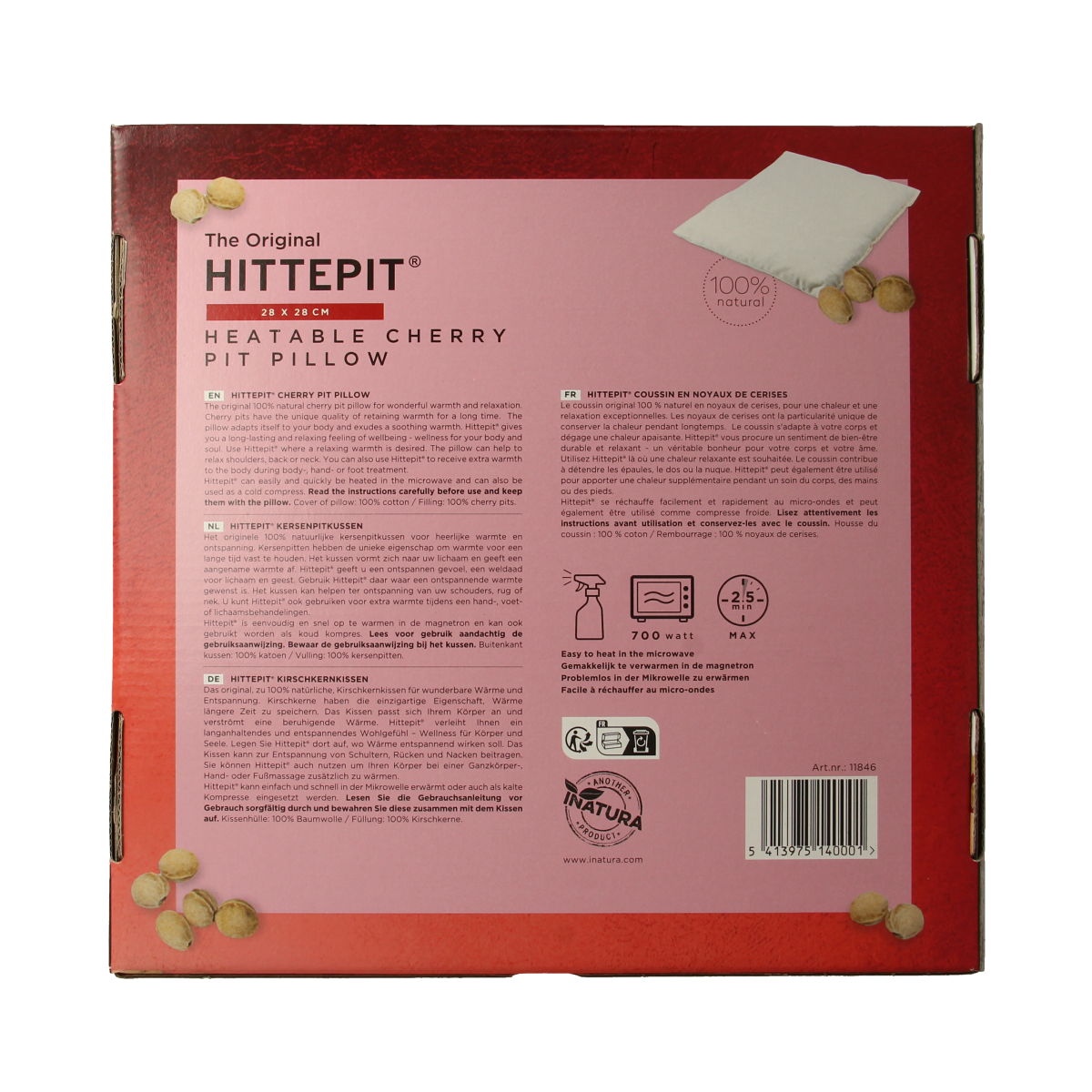 Hittepit Vierkant kersenpitjes 1.00 Stuks