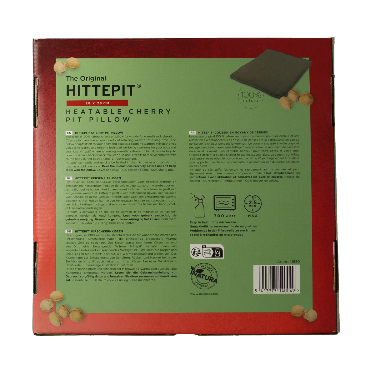Hittepit Vierkant kersenpit eco 1.00 Stuks