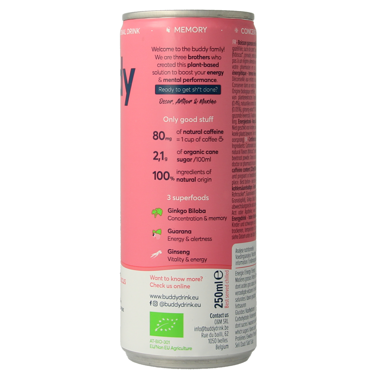 Buddy Drink pomegranate hibiscus bio 250.00 Milliliter