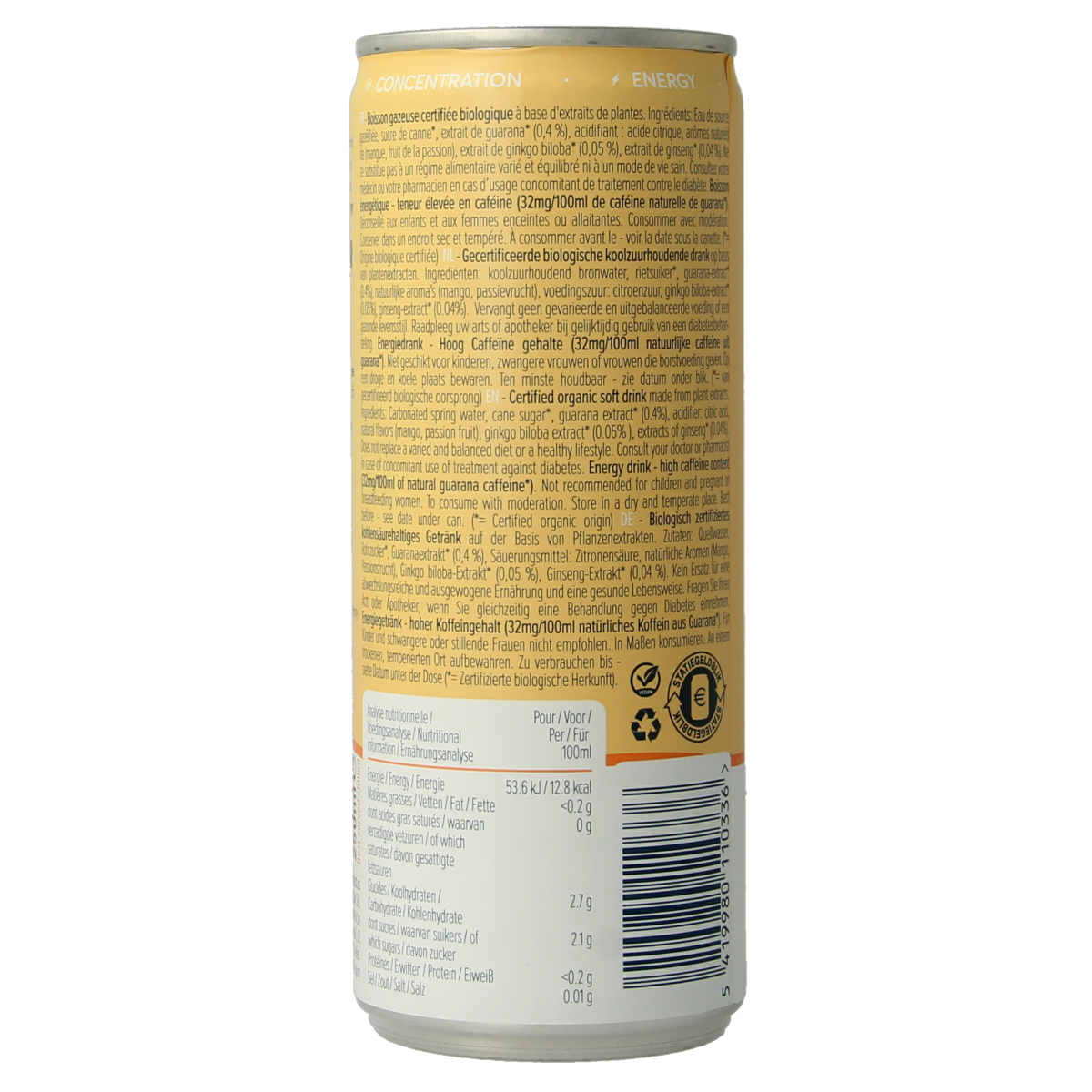 Buddy Drink mango passion bio 250.00 Milliliter