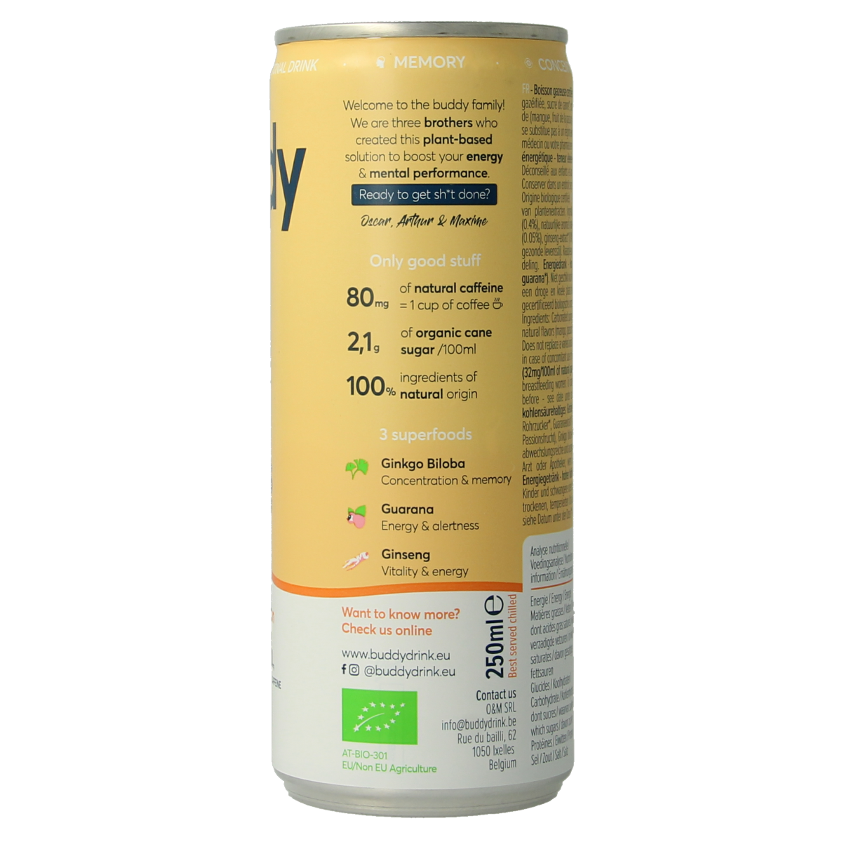 Buddy Drink mango passion bio 250.00 Milliliter