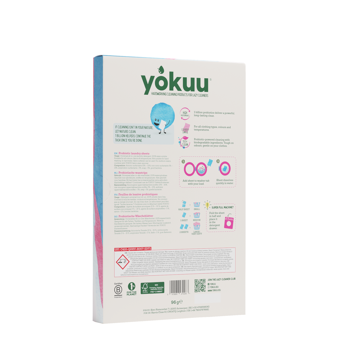 Yokuu Wasstrips 0% fragrance 96 Gram