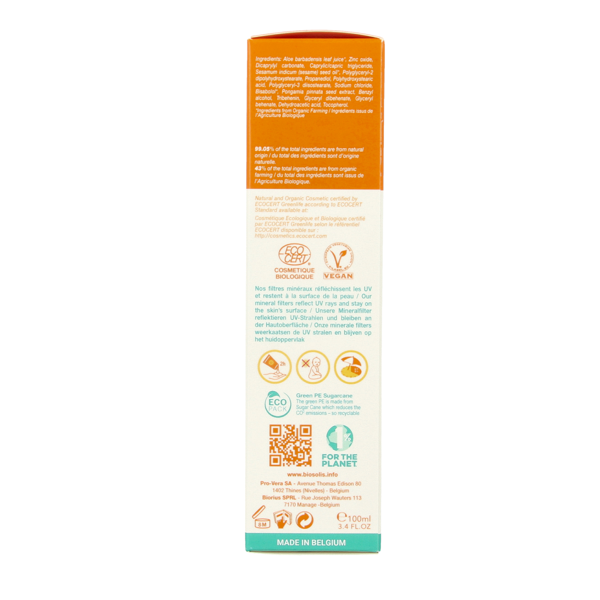 Biosolis Zonnemelk voor gezicht en lichaam SPF30 100.00 Milliliter