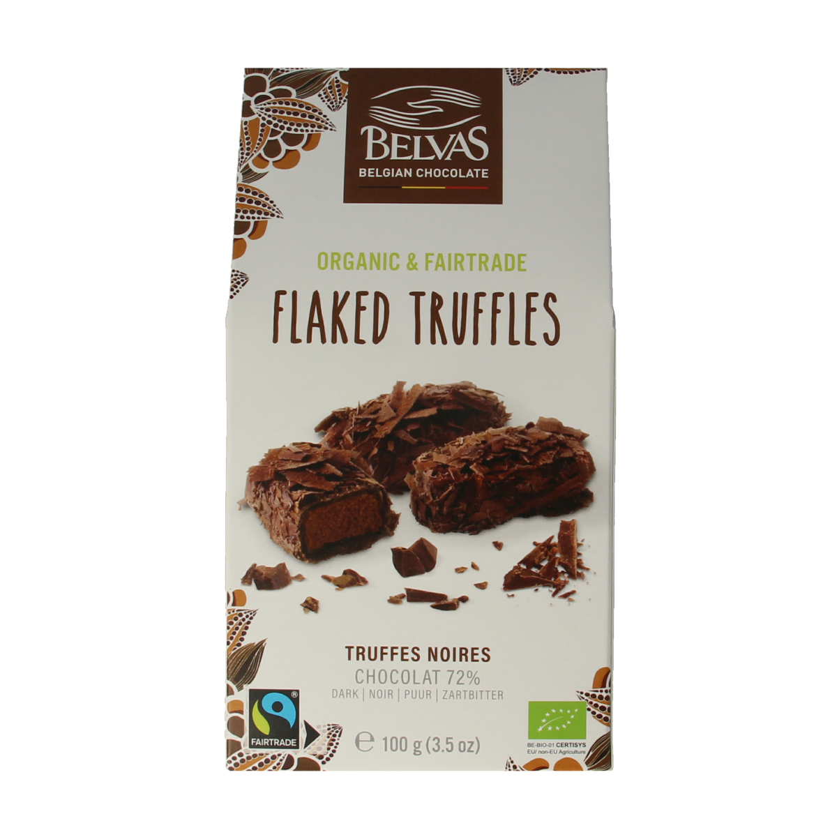 Belvas Flaked truffels bio 100.00 Gram
