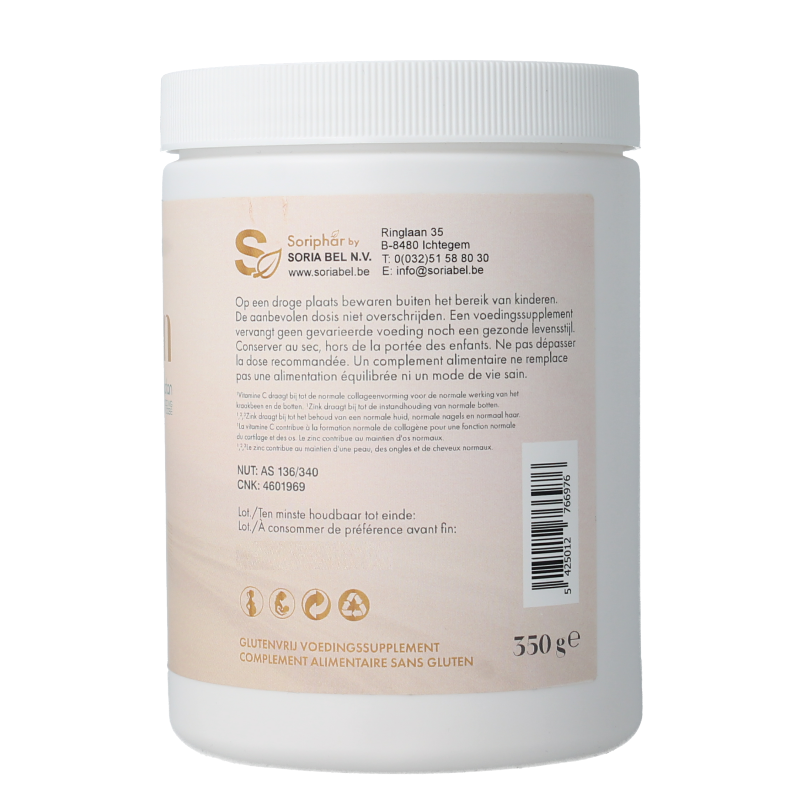 SoriaBel Collageen poeder peptan 350 Gram