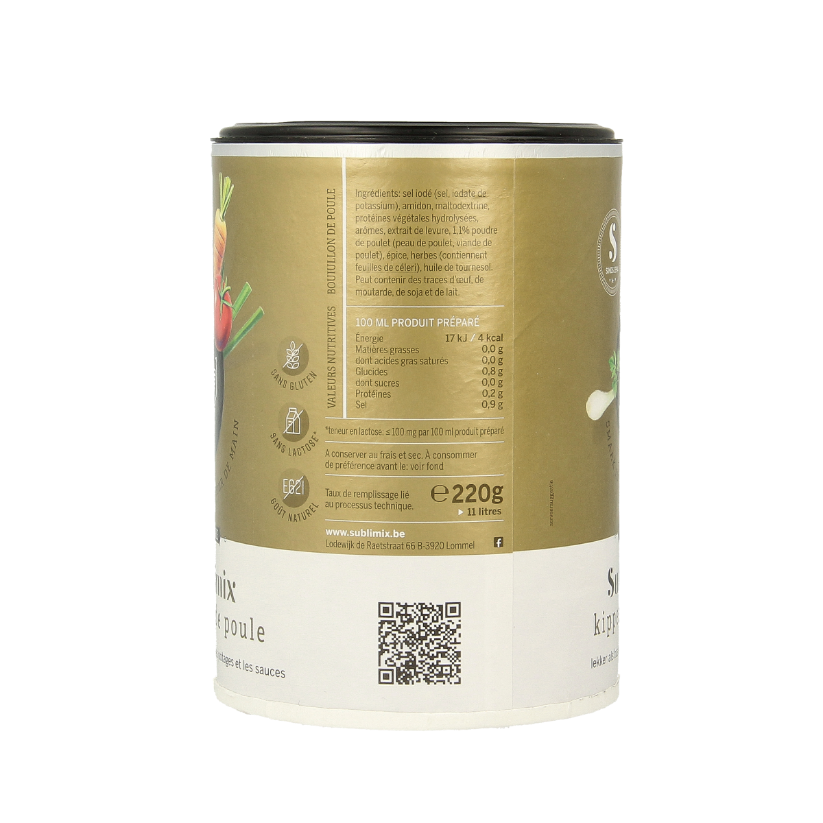 Sublimix Kippenbouillon glutenvrij  220.00 Gram
