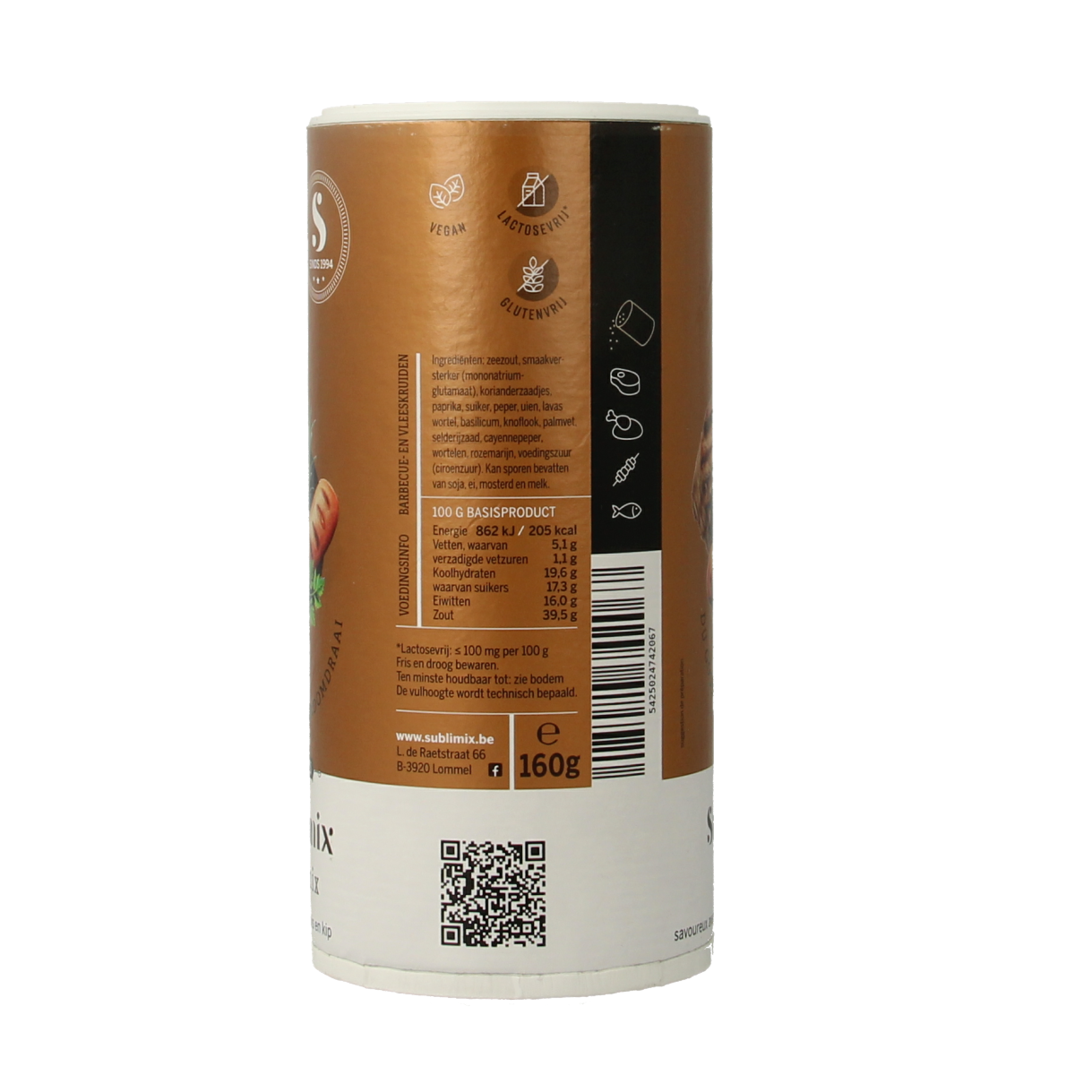 Sublimix Grillmix glutenvrij 160.00 Gram