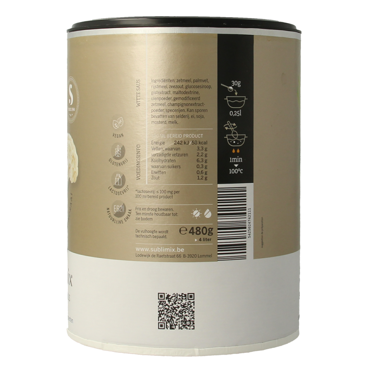 Sublimix Witte saus glutenvrij 480.00 Gram