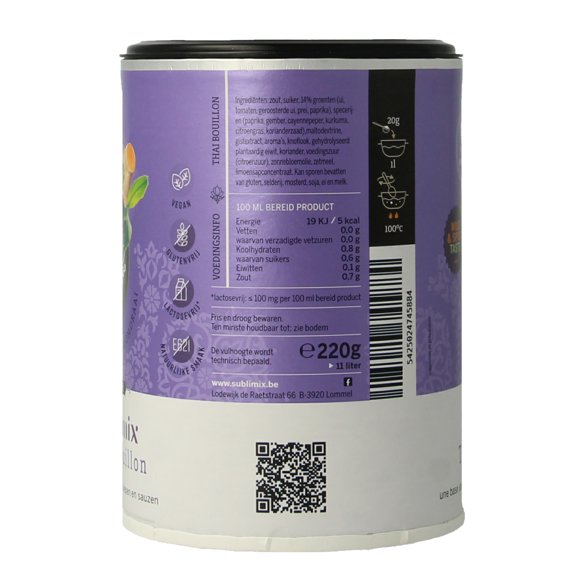 Sublimix Thai bouillon 220.00 Gram