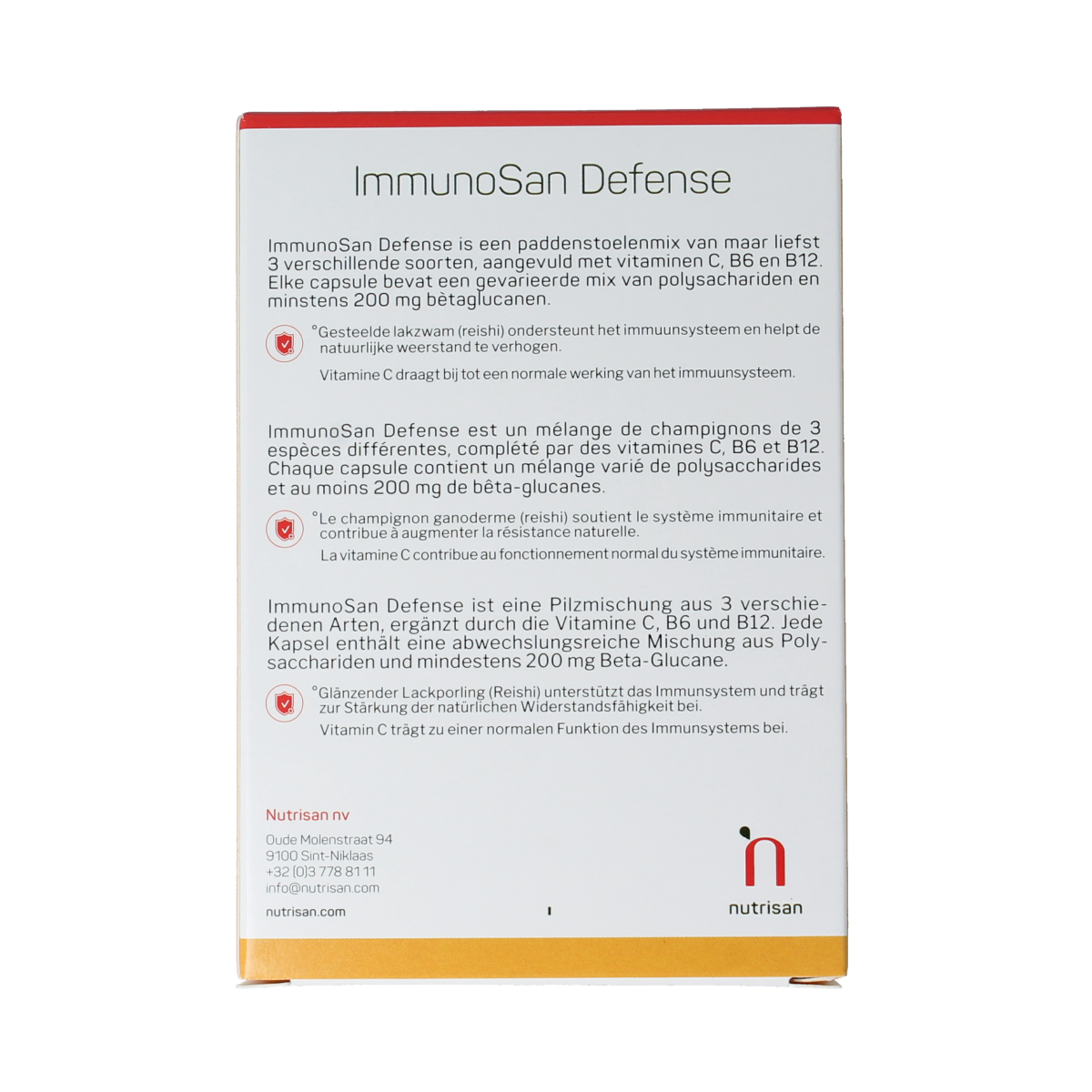 Nutrisan Immunosan defense 45.00 Vegetarische capsules