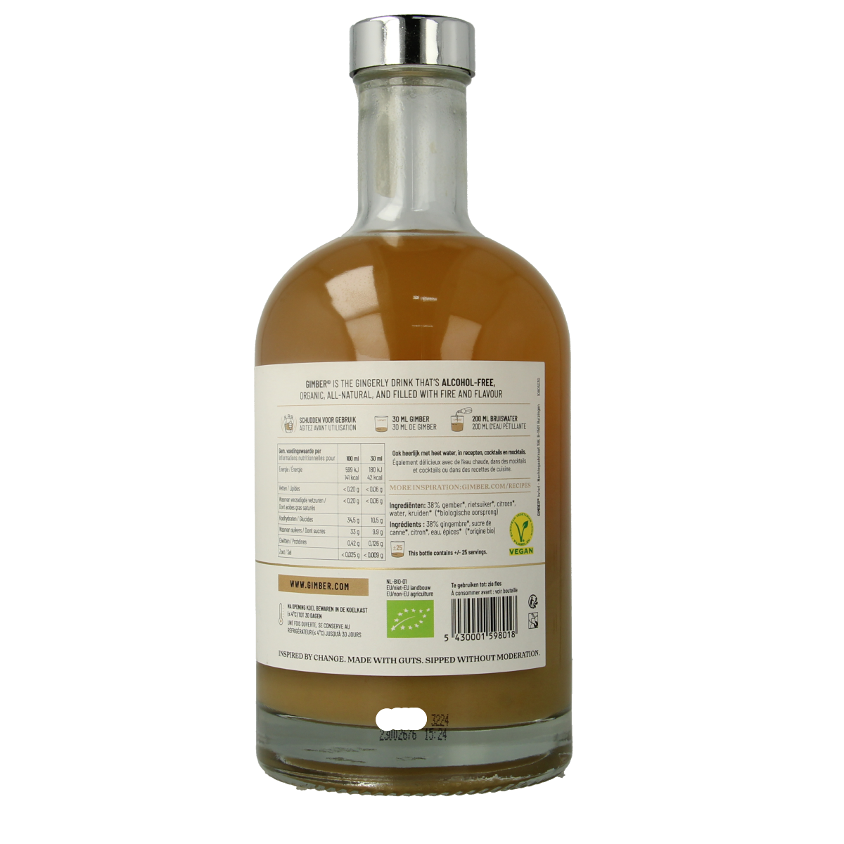 Gimber  No. 1 original gember concentraat bio 700.00 Milliliter