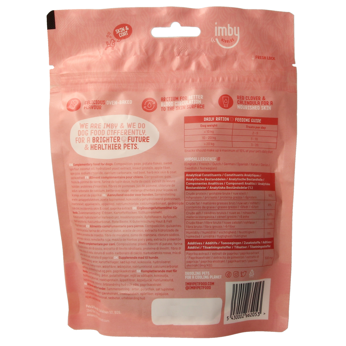 Imby Pet Food  Hondensnack biscuit insecteneiwitten 100.00 Gram