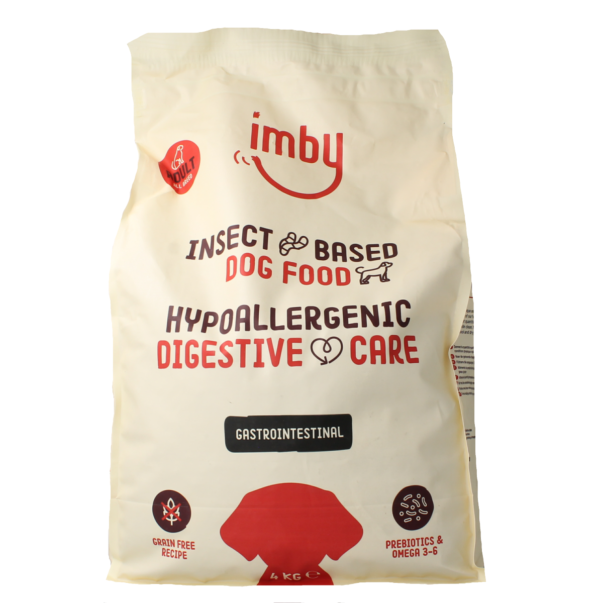 Imby Pet Food  Hondenbrokken insecteiwitten gastrointestina 4.00 Kilogram