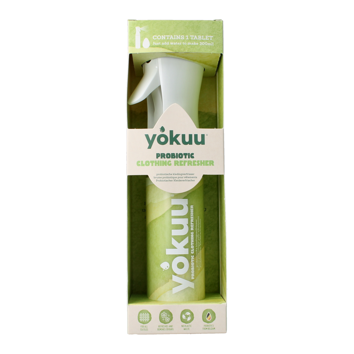 Yokuu Probiotische kledingopfrisser startkit parel+spray 1.00 Stuks