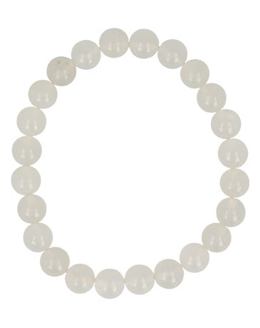 Ruben Robijn Kralenarmband jade wit 8mm 1.00 Stuks