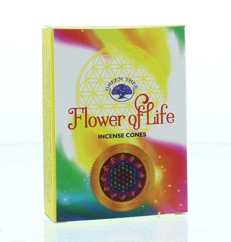 Green Tree Kegelwierook flower of life 10.00 Stuks