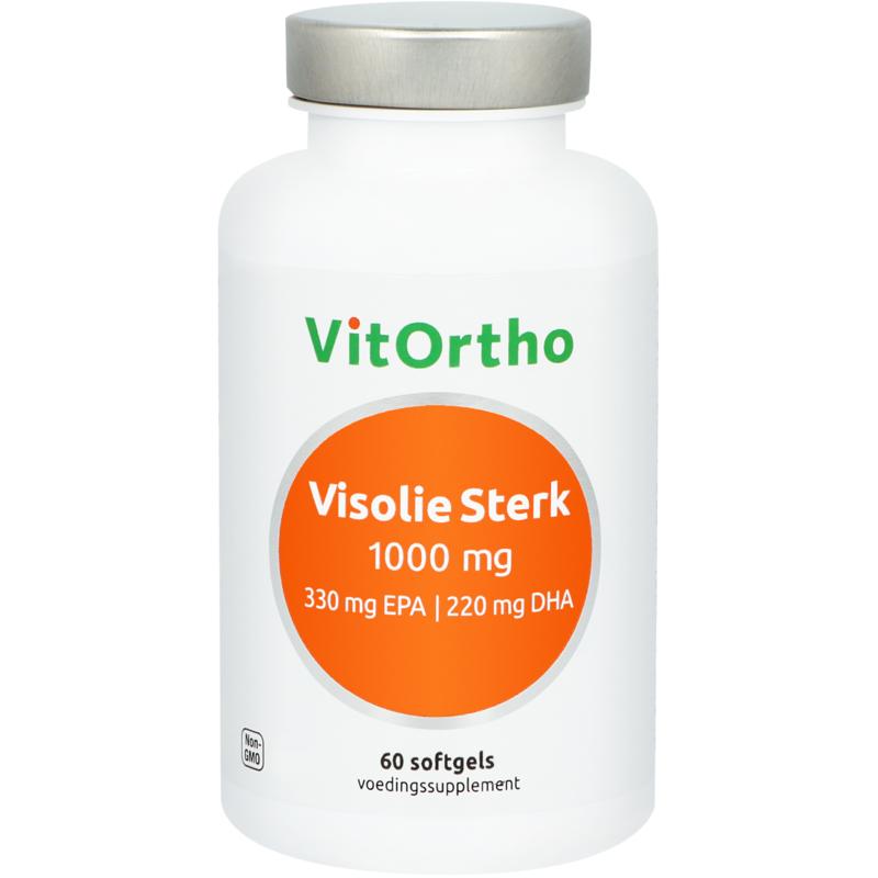 VitOrtho Visolie Sterk 1000mg 330mg EPA 220mg DHA 60.00 Softgels