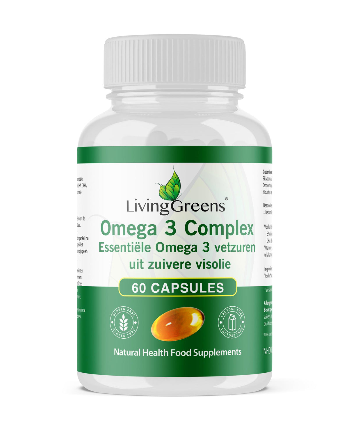 Livinggreens Omega 3 visolie complex 60.00 Capsules