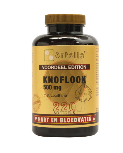 Artelle Knoflook 500mg + 250mg lecithine 220.00 Softgels