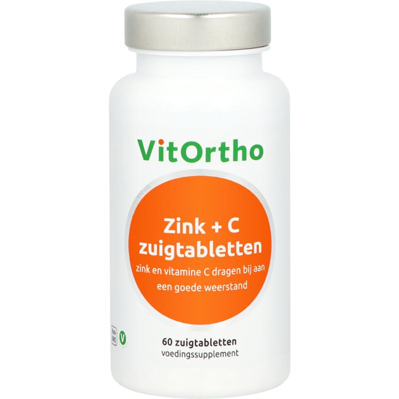 VitOrtho Zink + C zuigtabletten 60.00 Zuigtabletten