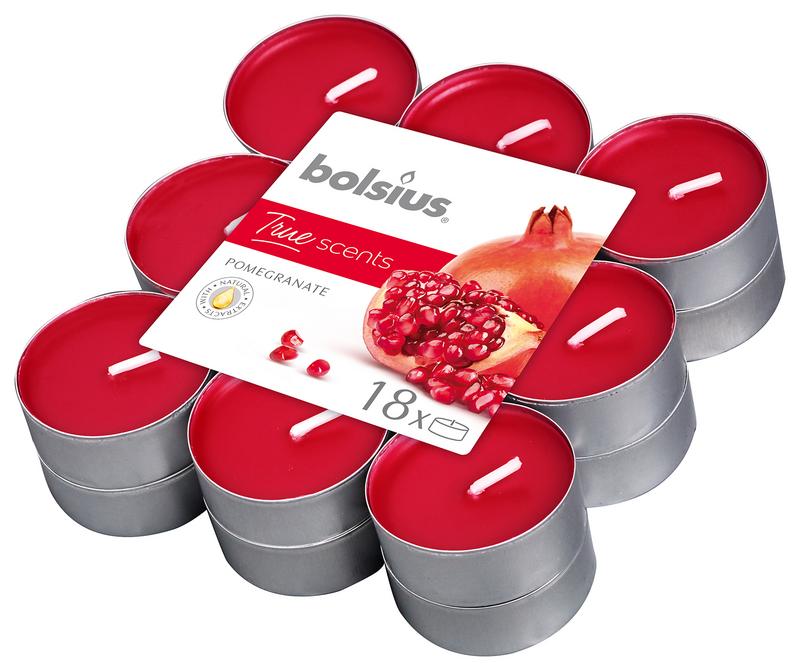 Bolsius True Scents theelichten pomegranate 18.00 Stuks