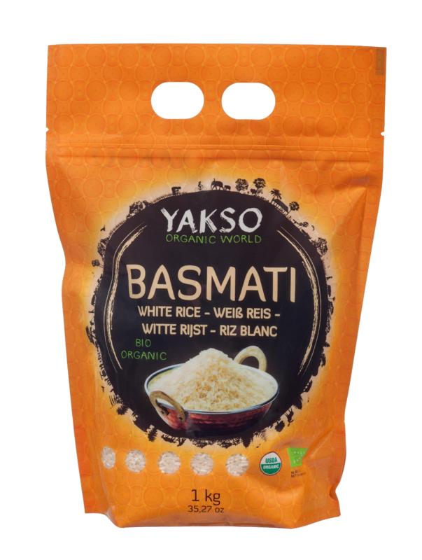 Yakso Basmati rijst wit bio 1.00 Kilogram