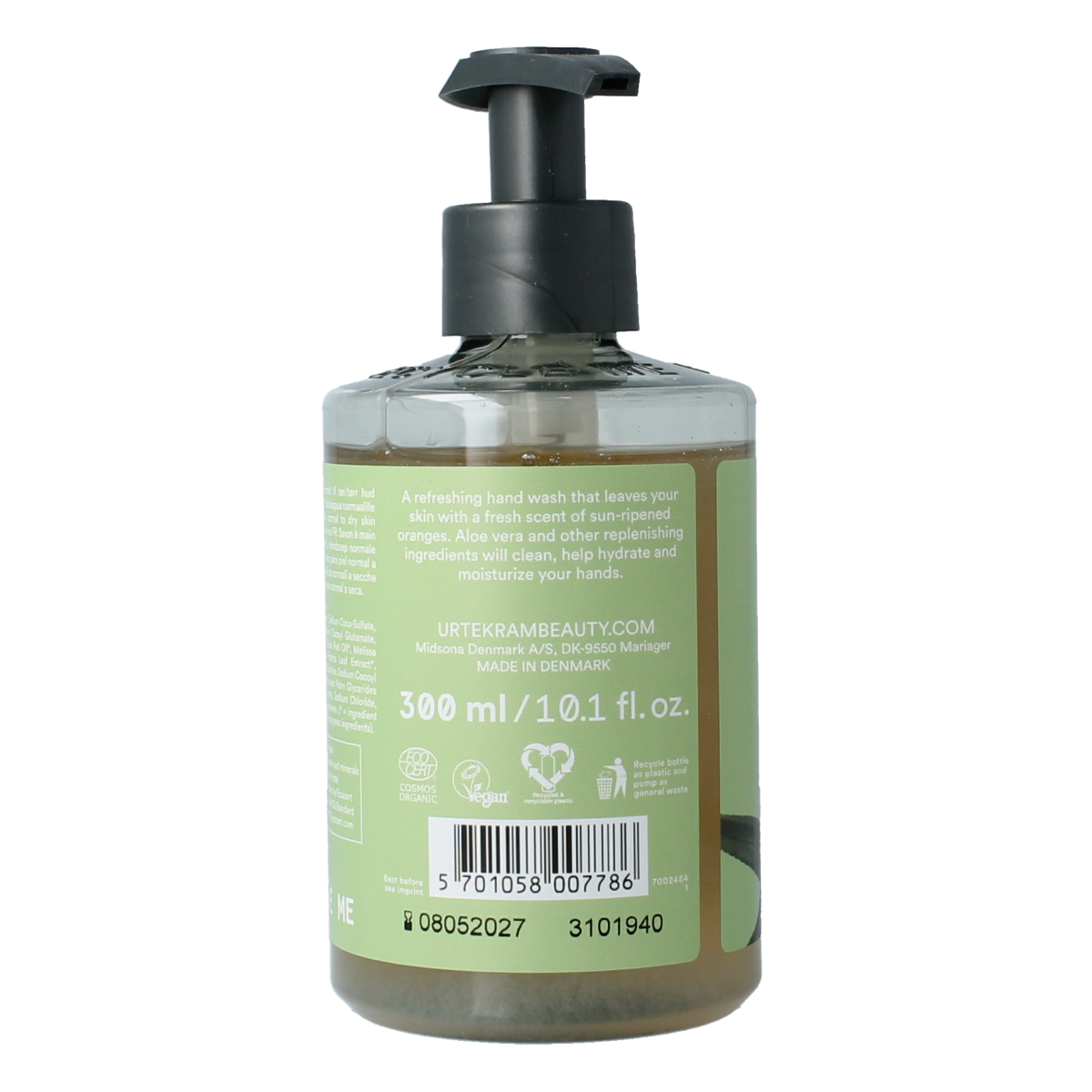 Urtekram Handzeep vloeibaar aloe vera 380.00 Milliliter