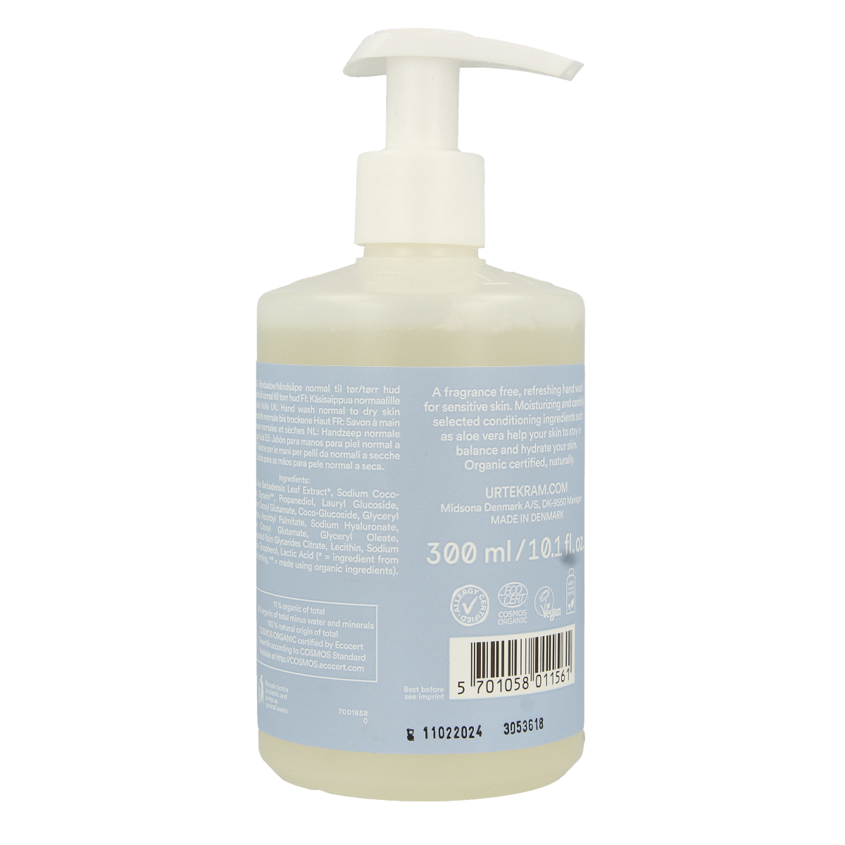 Urtekram Find balance handwash gevoelige huid 300.00 Milliliter