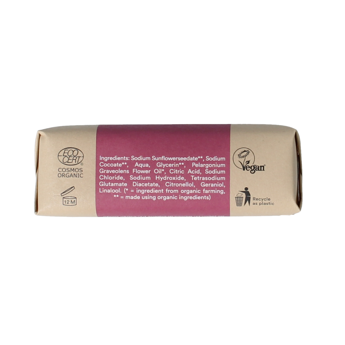Urtekram Rozen stukje zeep bio 100.00 Gram