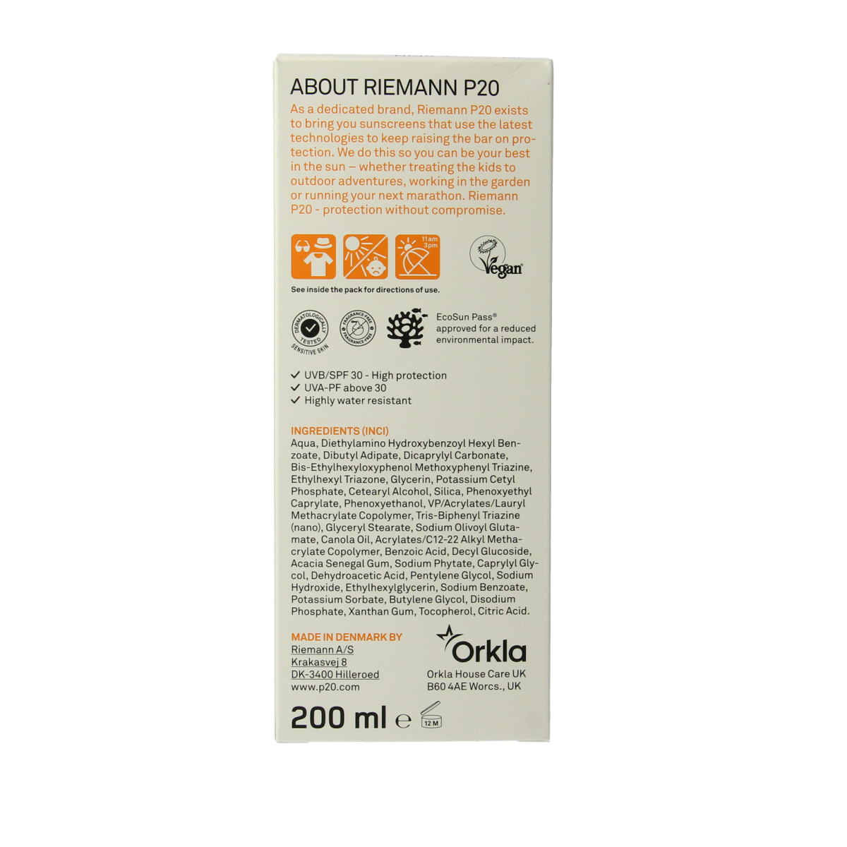 P20 Sensitive lotion SPF30 200.00 Milliliter