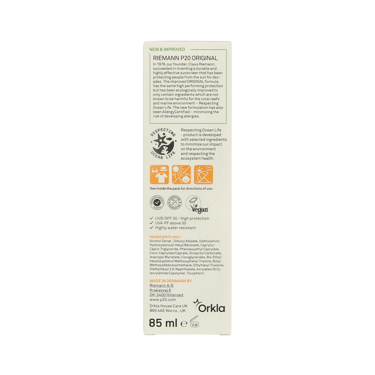 P20 Original spray SPF30 85.00 Milliliter