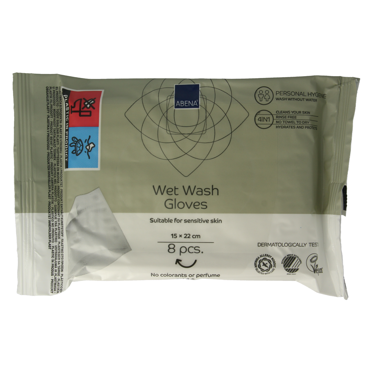 Abena Wet wash washandjes verzorgend 8.00 Stuks