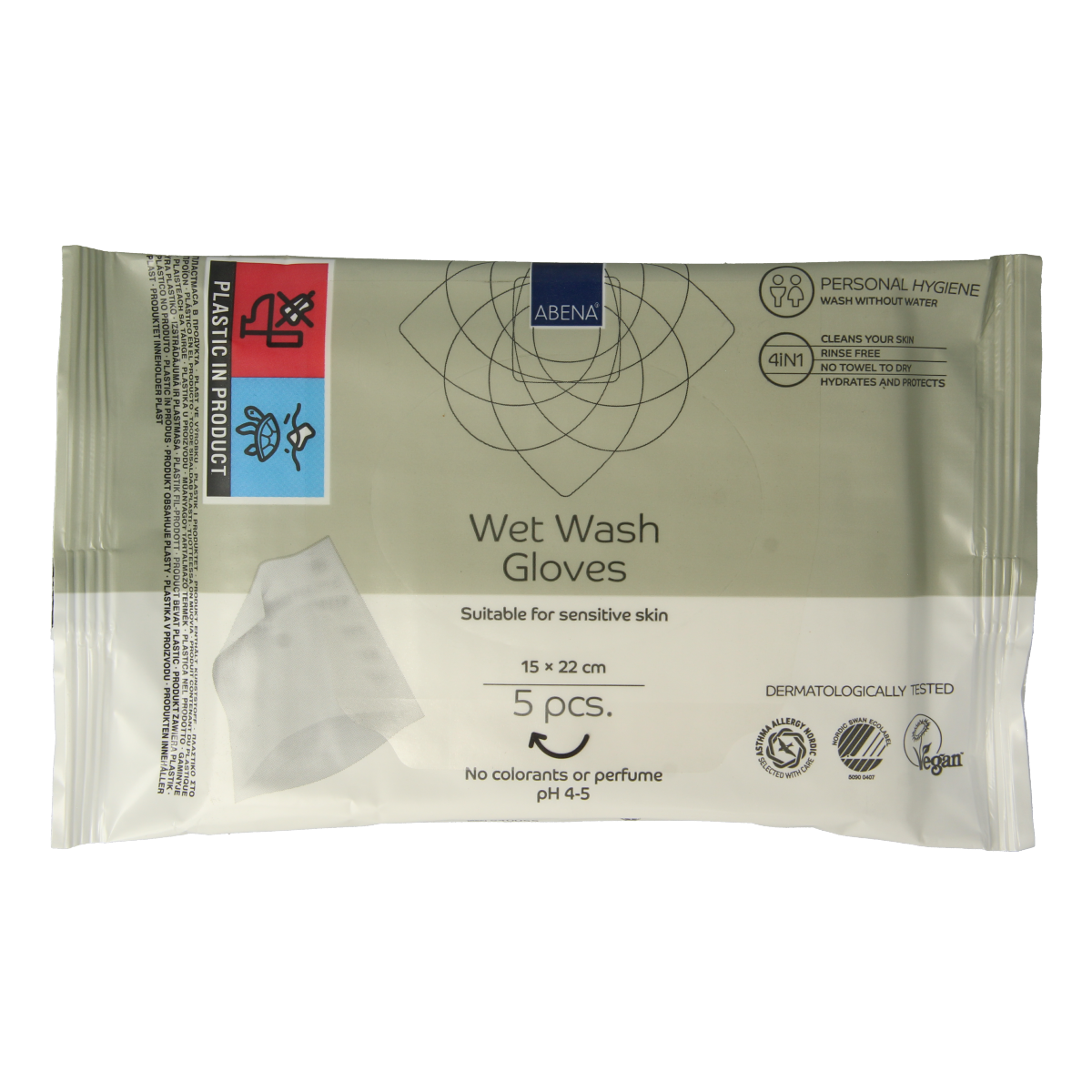 Abena Wet wash washandjes verzorgend 5.00 Stuks