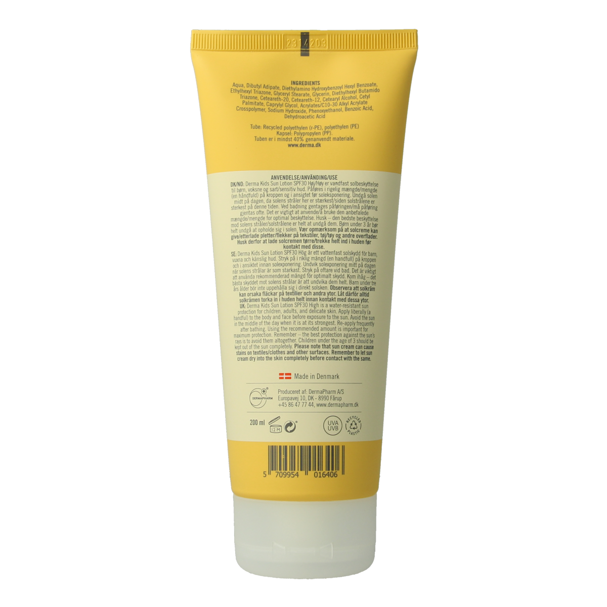 Derma Kids sun lotion SPF30 200.00 Milliliter