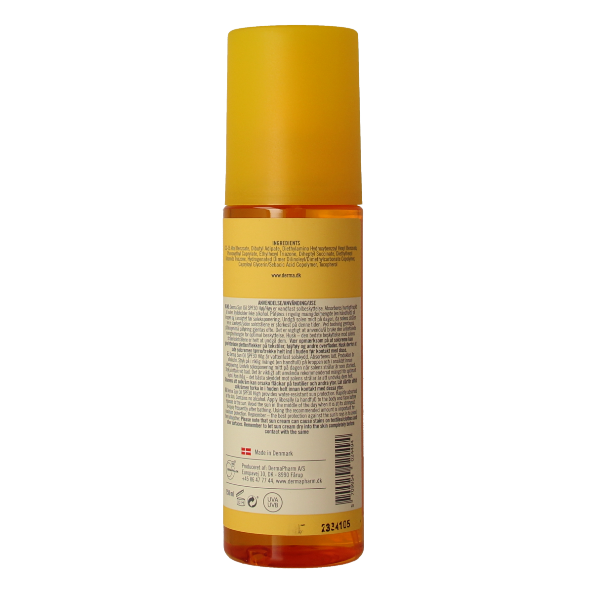 Derma Sun oil SPF30 150.00 Milliliter