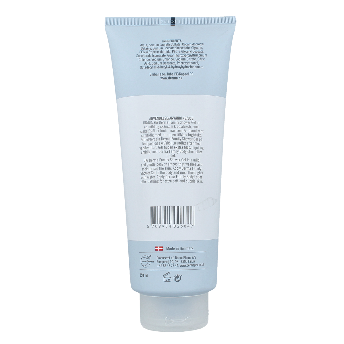 Derma Family showergel 350.00 Milliliter