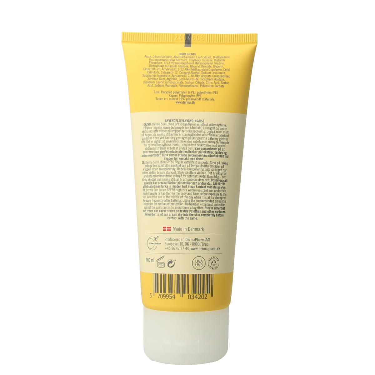 Derma Sun lotion SPF50 100.00 Milliliter
