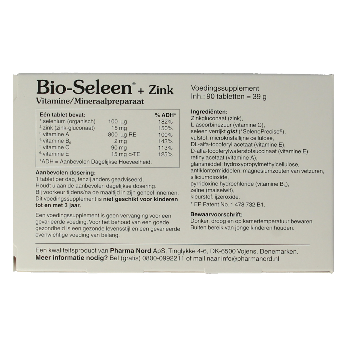 Pharma Nord Bio seleen & zink 90.00 Tabletten