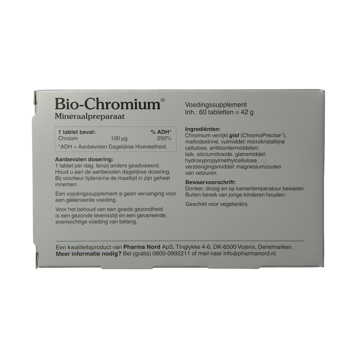 Pharma Nord Bio chromium bloedsuiker 60.00 Tabletten