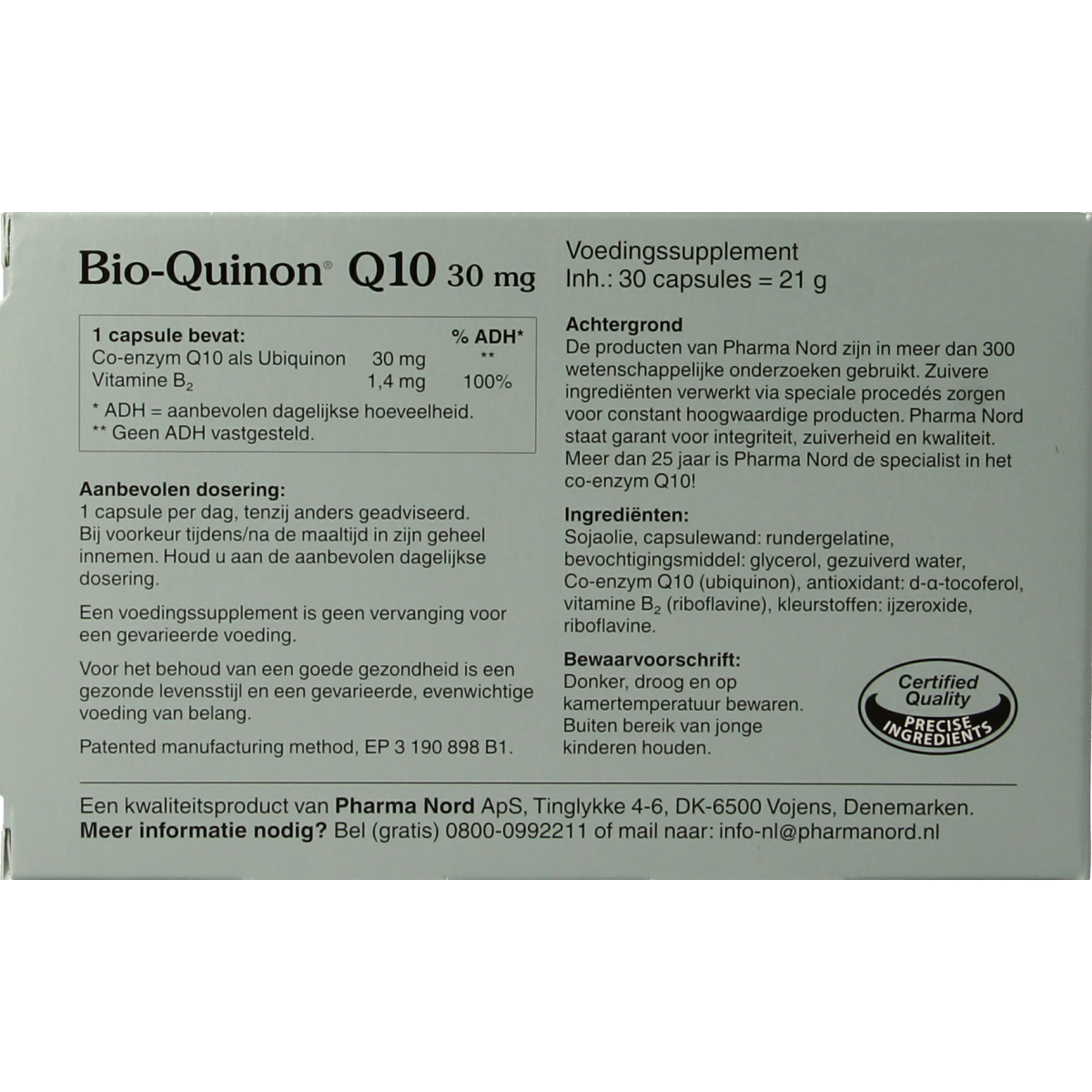 Pharma Nord Bio quinon Q10 30mg 30.00 Capsules